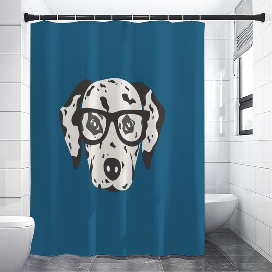 Dalmatian Teal Shower Curtain