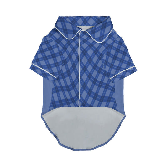 Dog's Blue Plaid HANUKKAH Family-Matching PJs: XS-M