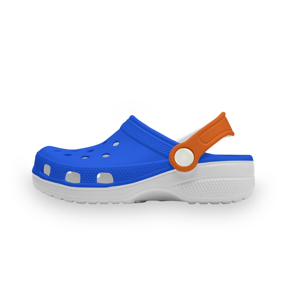 Kid's Mismatch Orange and Blue  Clogs/Crocs/Garden Shoes (no graphic)