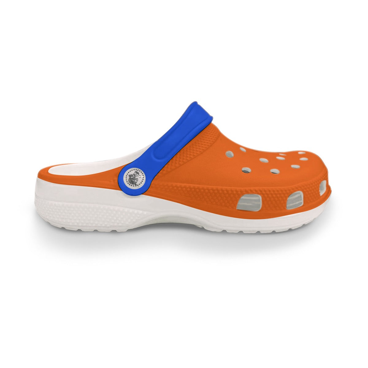 Men's Mismatch Orange and Blue Clogs/Crocs/Garden Shoes (no graphic)