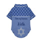 Dog's Blue Plaid HANUKKAH Family-Matching PJs: XS-M