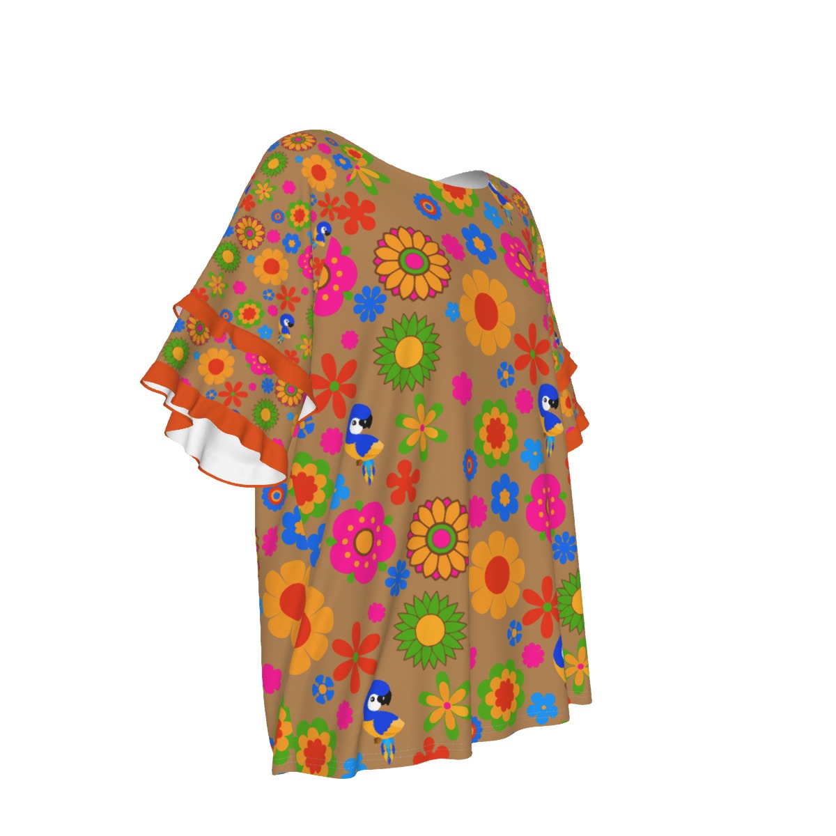 Lady's Flower Pop Casual Tunic