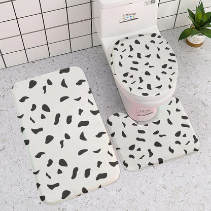 Dalmatian Print Bathroom Rug Set