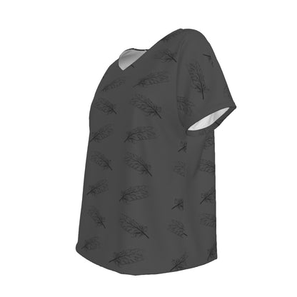 Lady's Grey Feather Swing Shirt (no graphic)