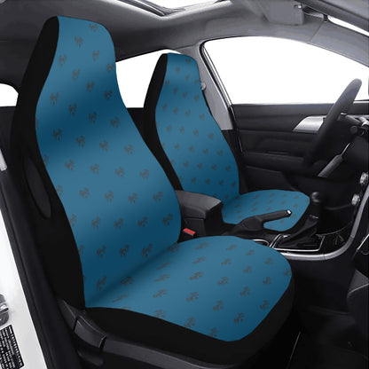 Dalmatian Face Teal Car Seat Covers