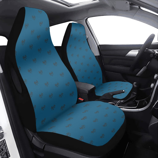 Dalmatian Face Teal Car Seat Covers