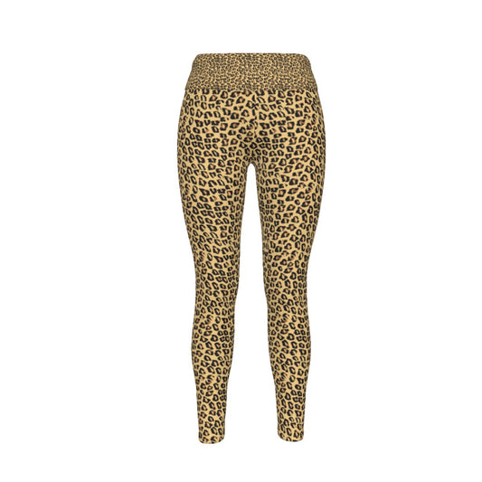 Lady's Parrot-Inspired Leopard Print Leggings