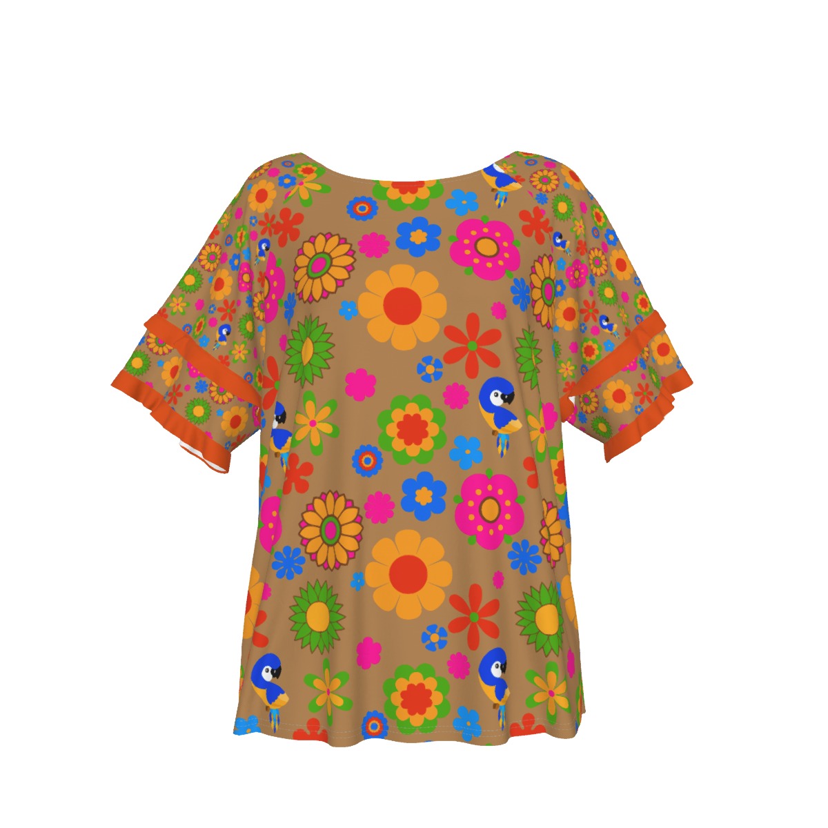 Lady's Flower Pop Casual Tunic