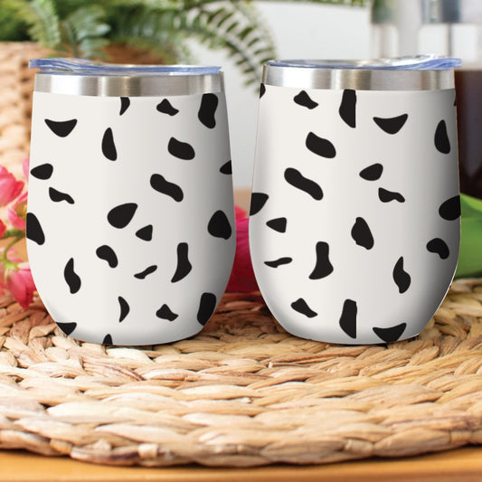 Dalmatian Print Stainless Steel Wine Tumbler