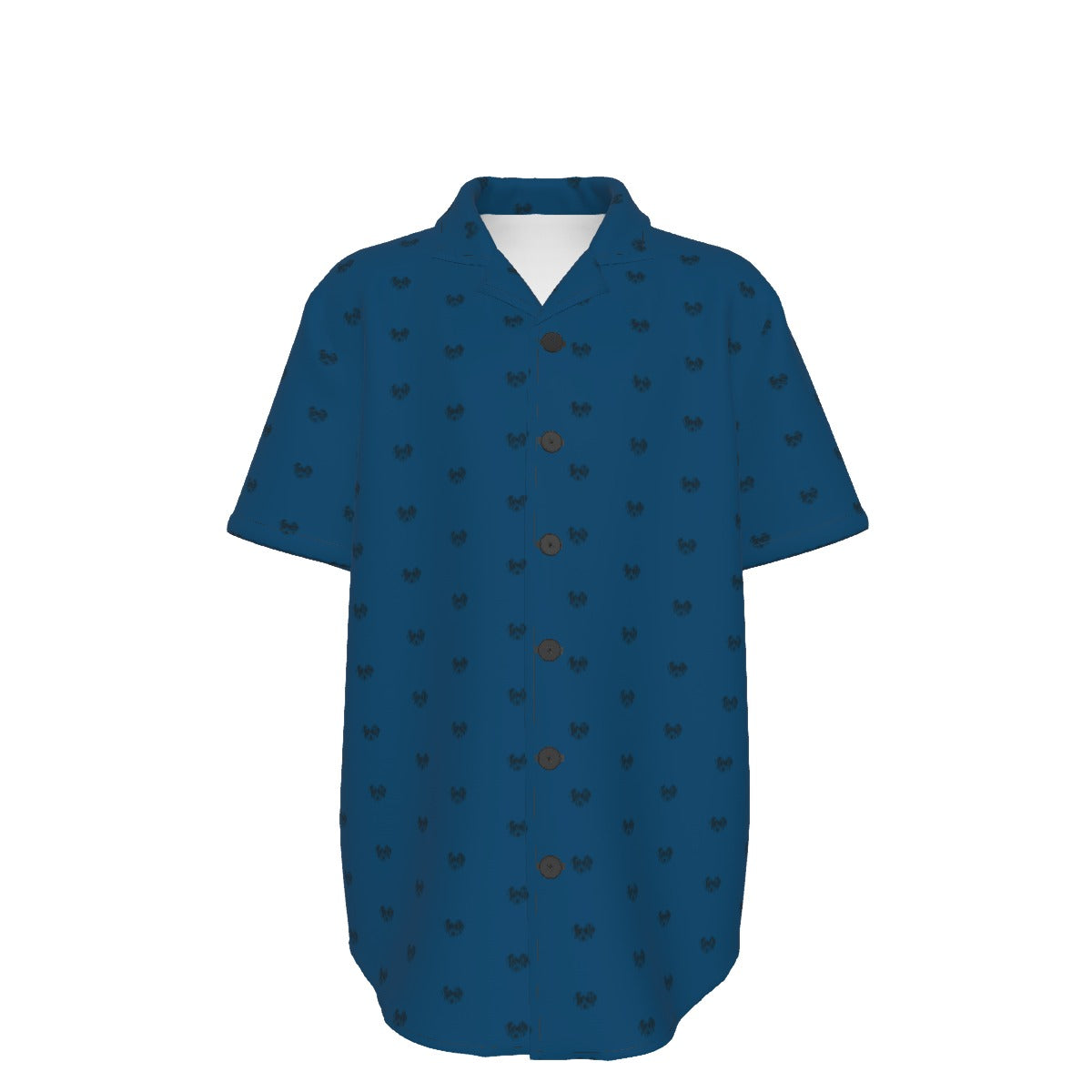 Kid's Dalmatian Face Teal Collar Shirt