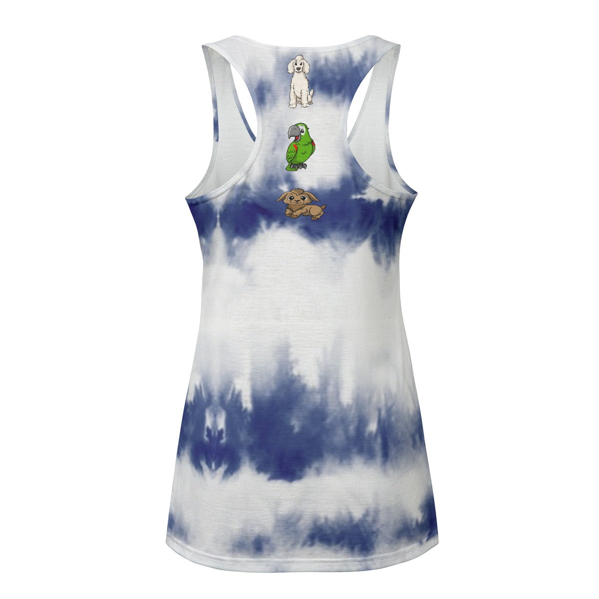 Lady's Navy Tie Die Tank