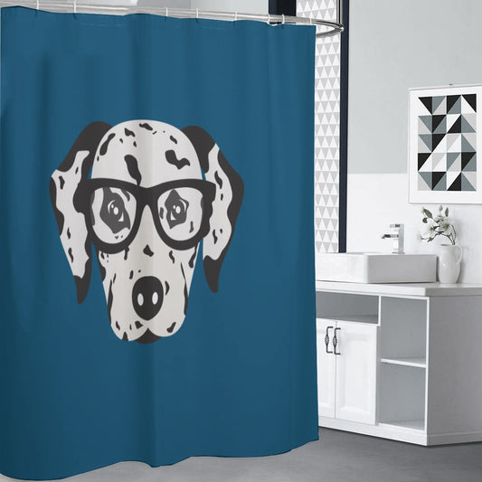 Dalmatian Teal Shower Curtain