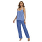 Lady's Cami Style Blue Plaid Family-Matching PJs