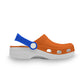 Kid's Mismatch Orange and Blue  Clogs/Crocs/Garden Shoes (no graphic)