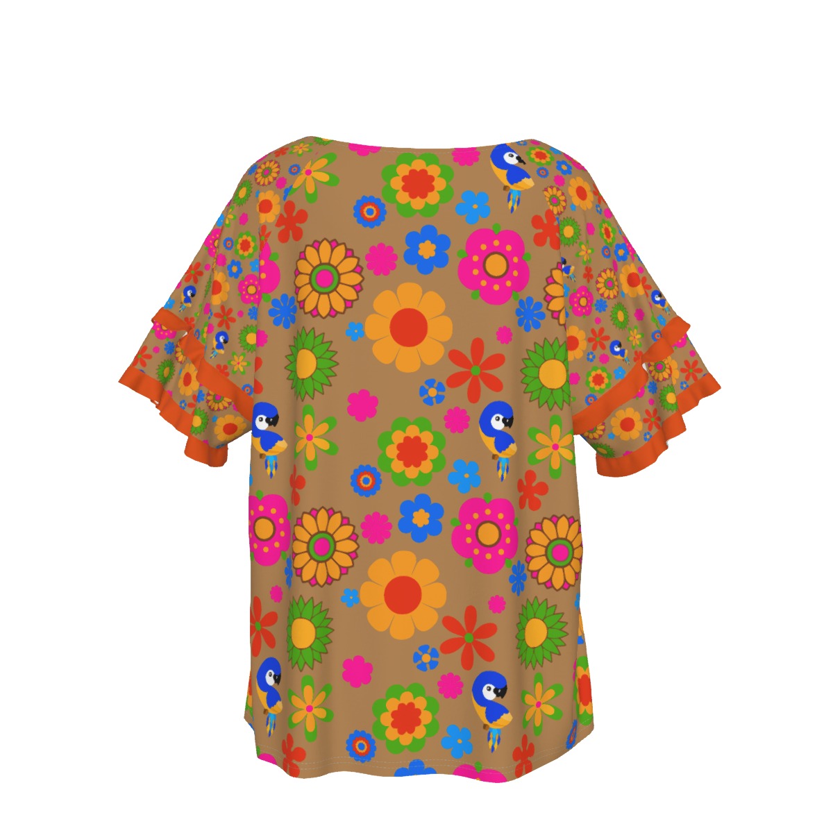 Lady's Flower Pop Casual Tunic