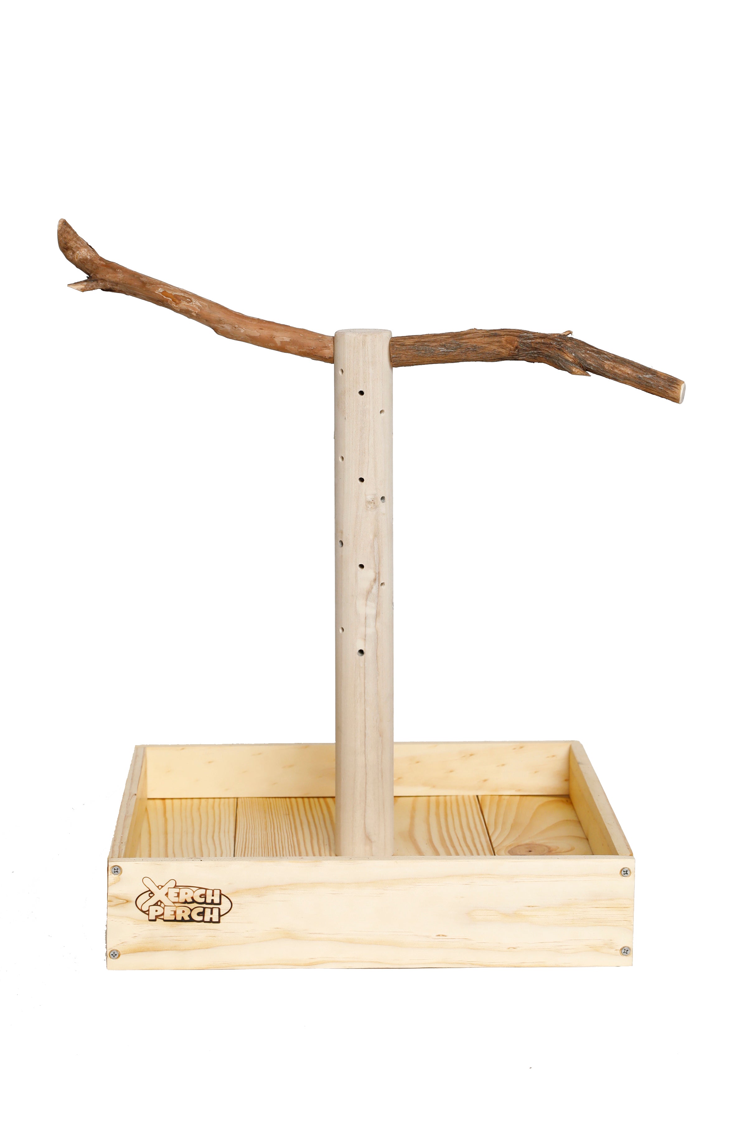 Natural parrot stand best sale