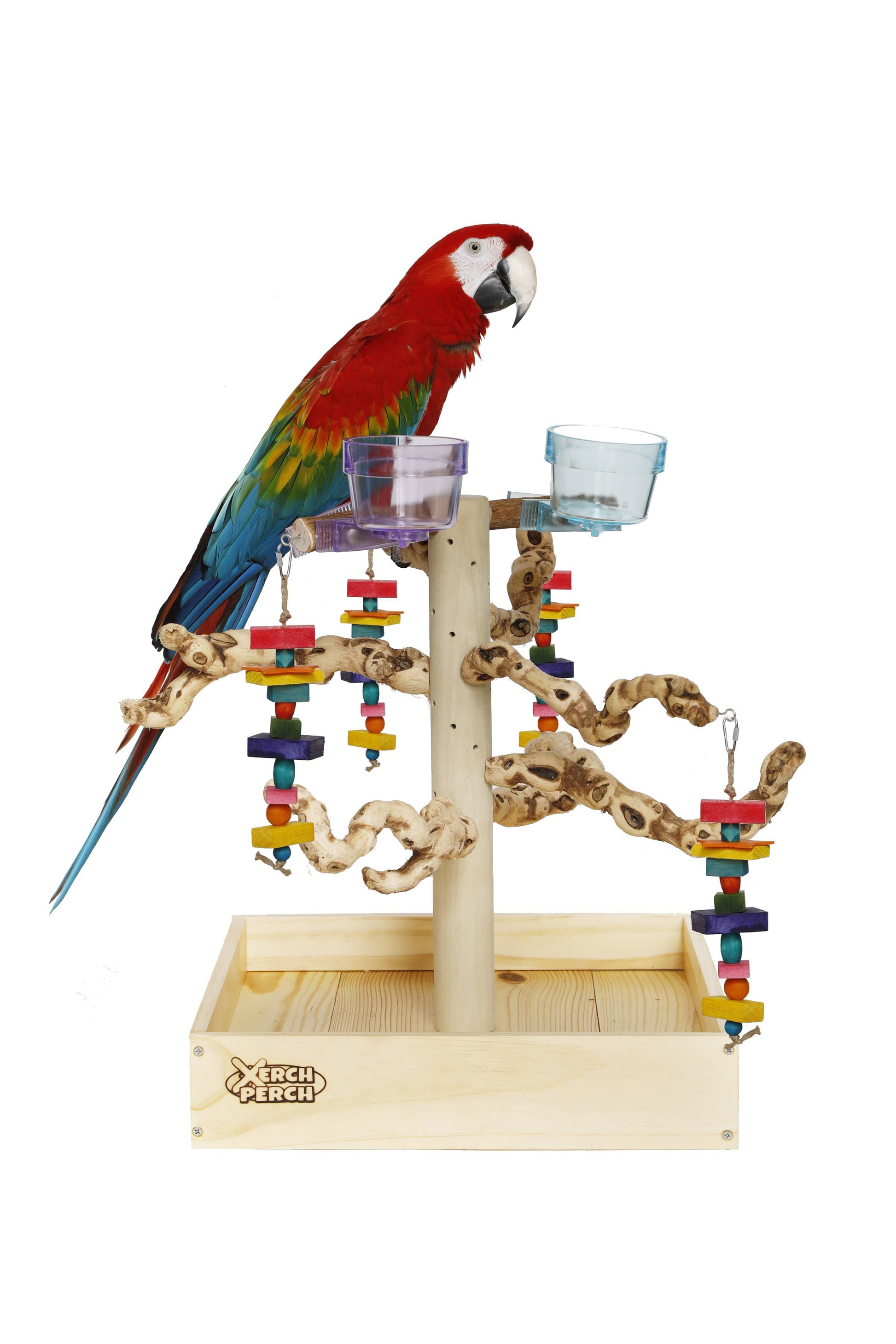 Natural Wood Parrot Stand Perch – The Parrot Mom, LLC