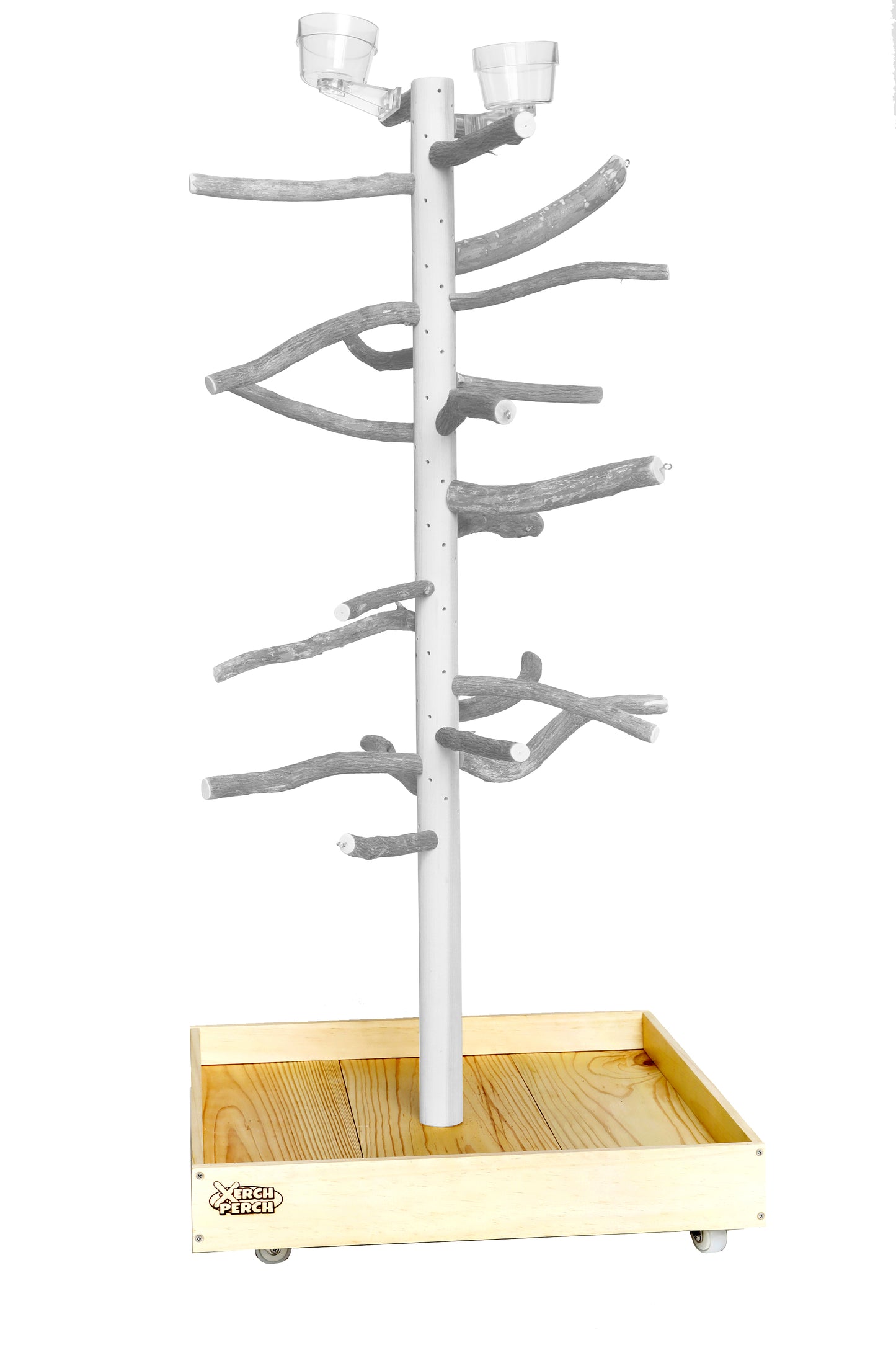 Solid Wood Parrot Play Stand Perch Base Tray, Xerch Perch, The Parrot Mom, Bird Tree, Parrot Play Stand, Wood Tree Perch, Macaw Perch, Bird Tree Stand, Bird T Stand, Modular Parrot Tree Stand, Bird Playstand, Stainless Steel, Pine Wood