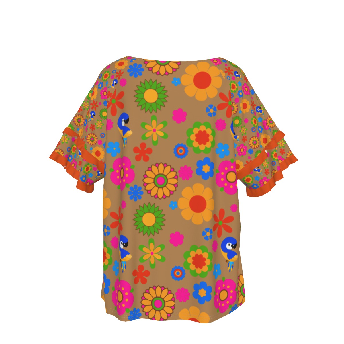 Lady's  Flower Pop Casual Tunic