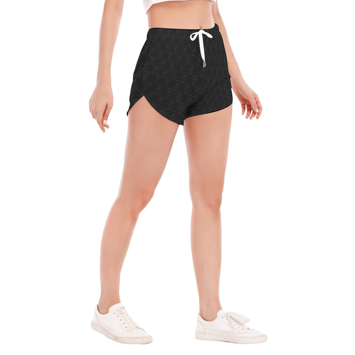 Lady's Hint of Parrot (Pirate Black) Running Shorts