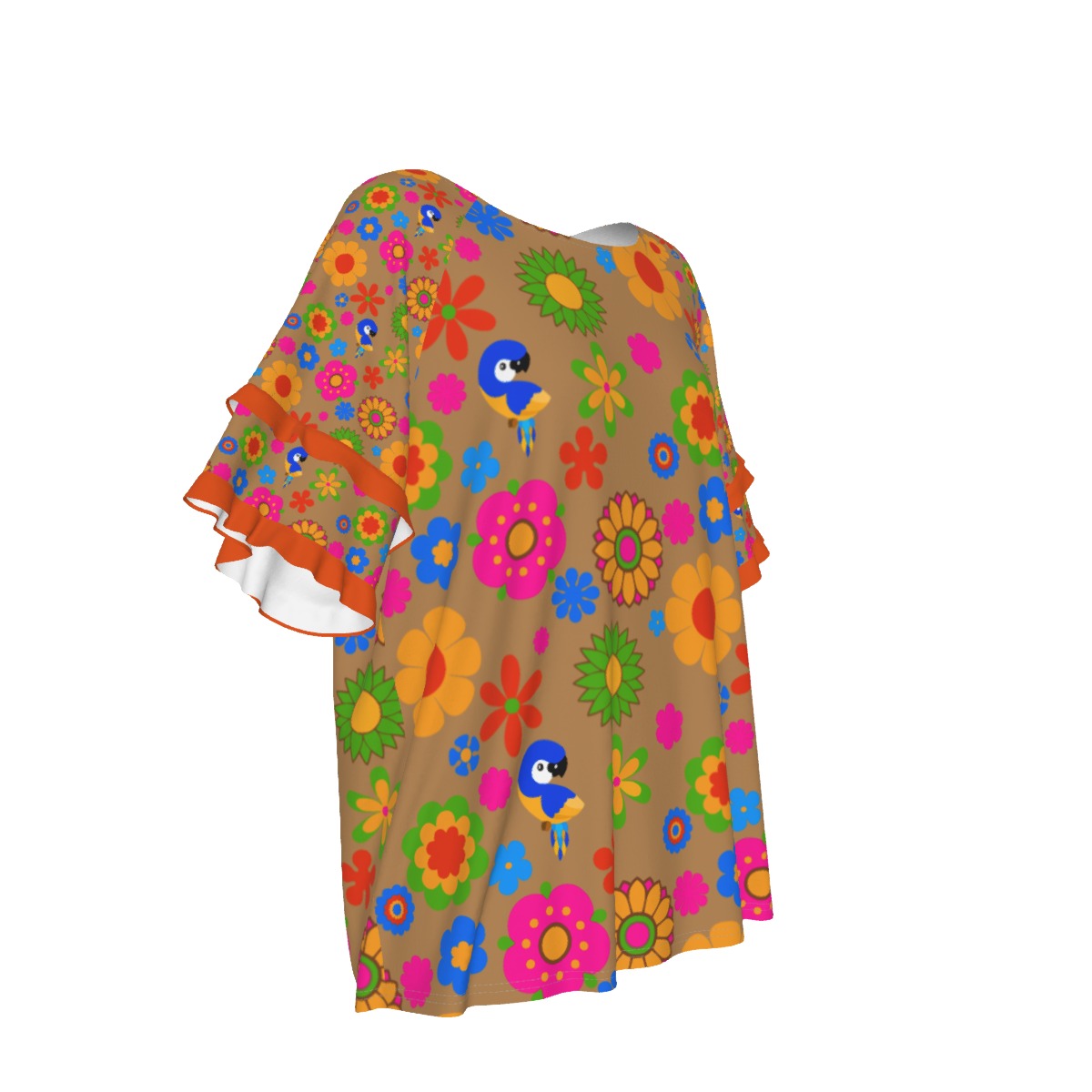 Lady's  Flower Pop Casual Tunic