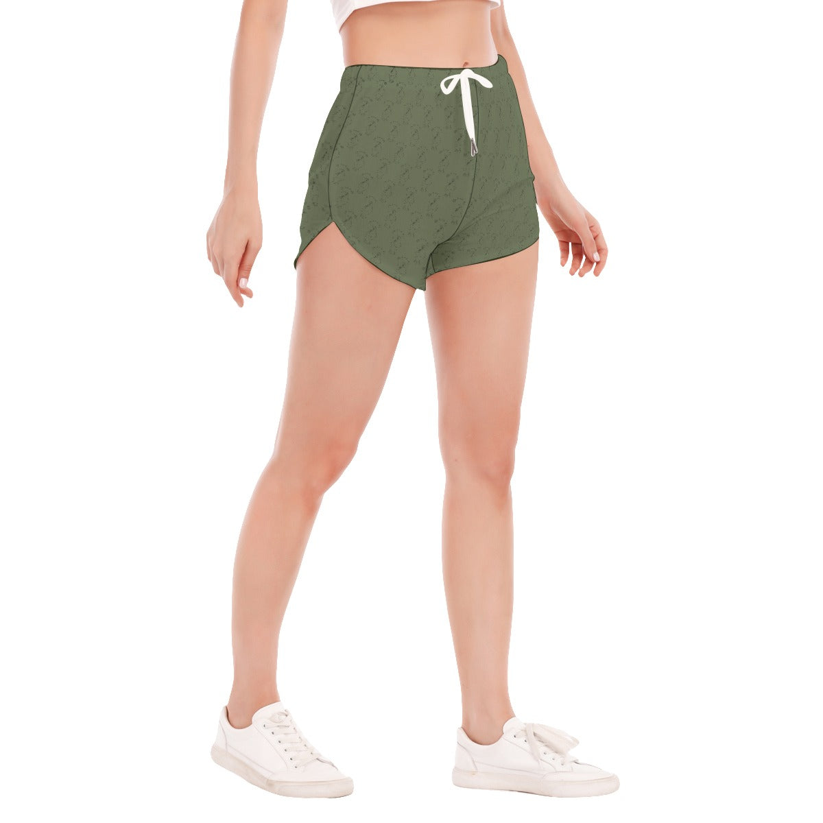 Lady's Hint of Parrot (Safari Green) Running Shorts