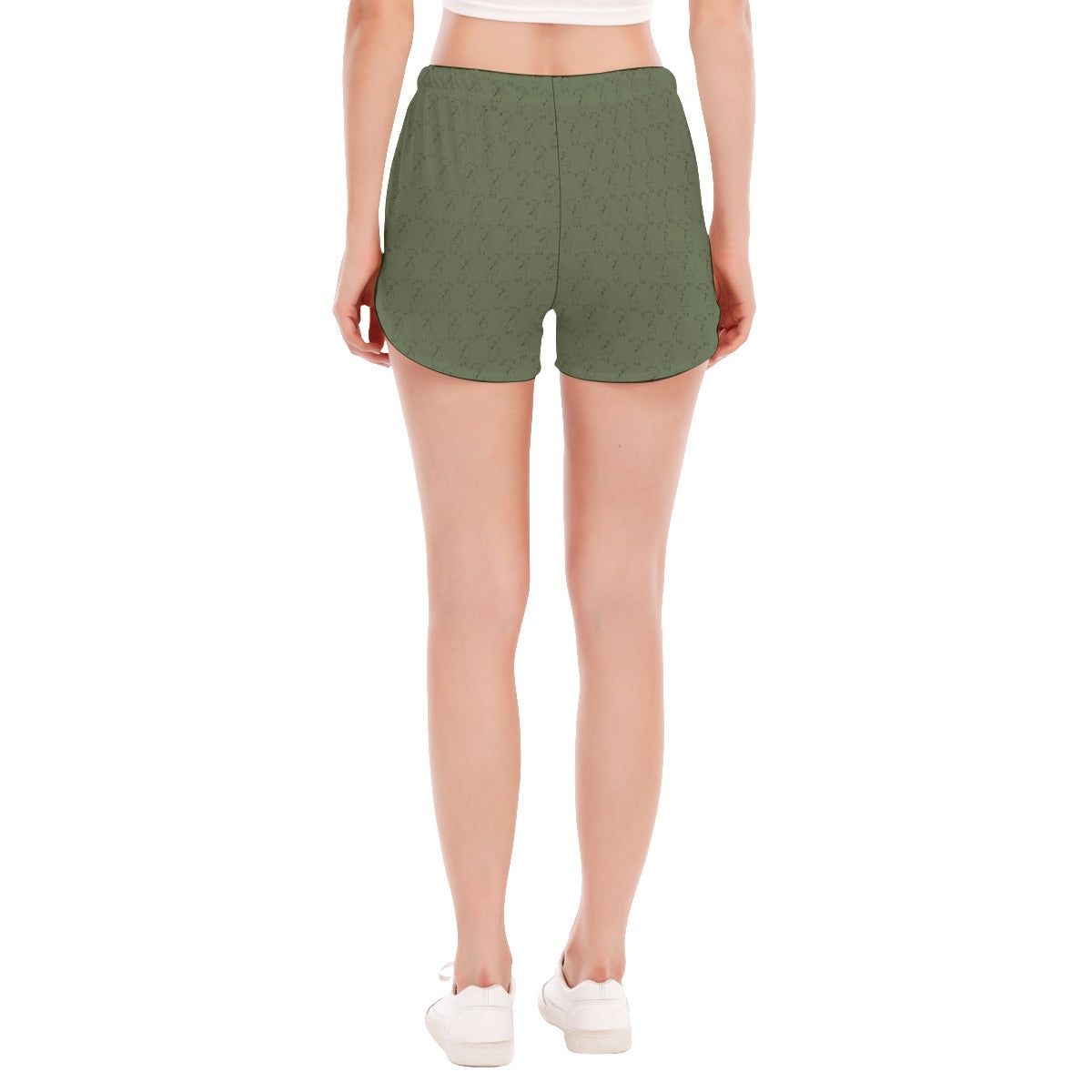 Lady's Hint of Parrot (Safari Green) Running Shorts