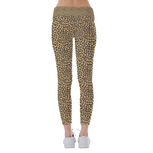 Lady's Parrot-Inspired Leopard Print Leggings