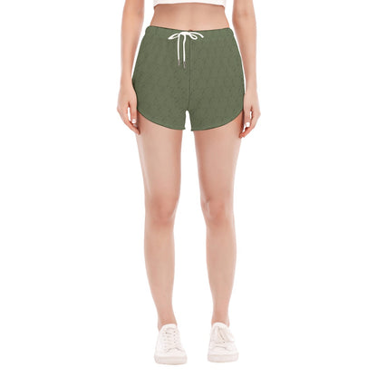 Lady's Hint of Parrot (Safari Green) Running Shorts