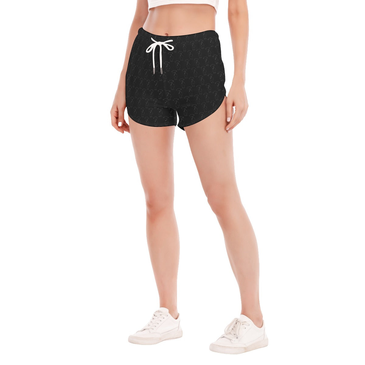 Lady's Hint of Parrot (Pirate Black) Running Shorts