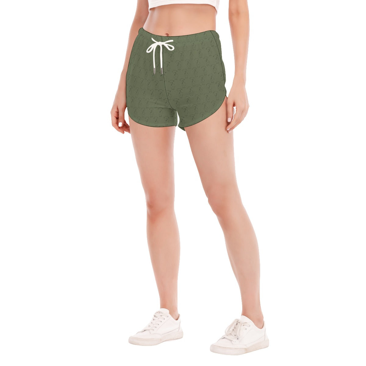 Lady's Hint of Parrot (Safari Green) Running Shorts