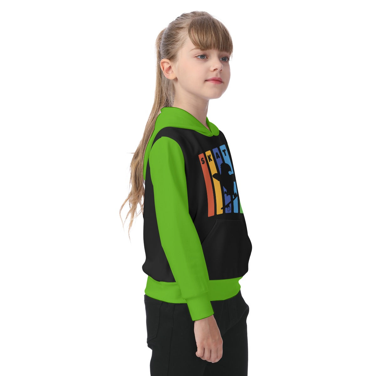 Kid's SKATER Hoodie with Skateboarding Parrot