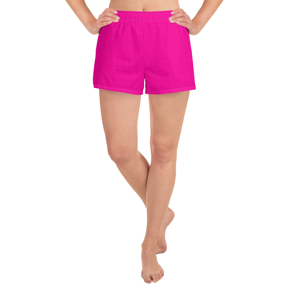 Lady's Hint of Parrot (Pink) Athletic Shorts